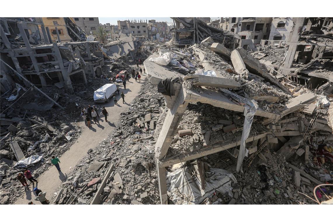 Israelisches Militär in Gaza-Stadt im Einsatz Zerstörte Gebäude in Gaza-Stadt. (Archivbild)