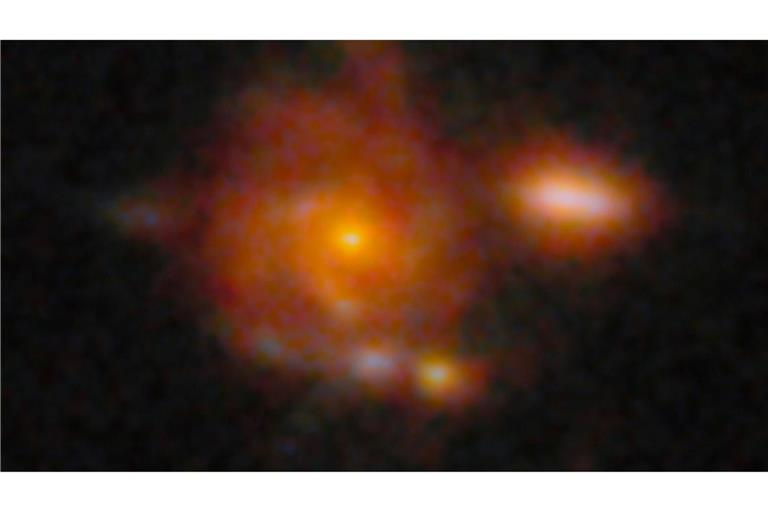 Zhúlóng, die am weitesten entfernte bislang bekannt Spiralgalaxie.