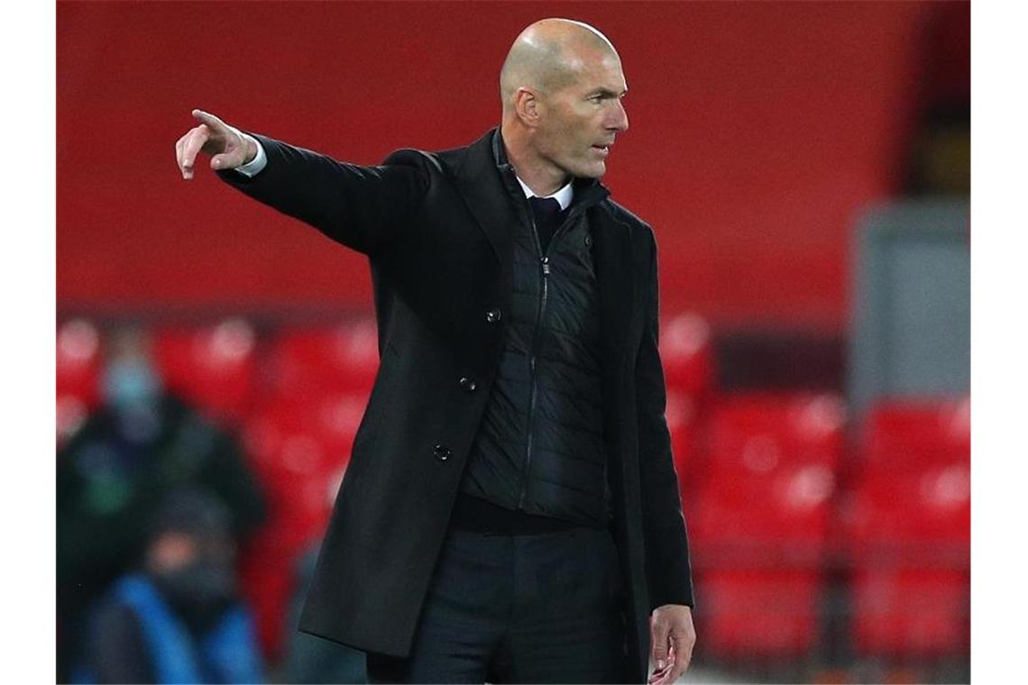 Zidane lobt Mentalität und Charakter von Real Madrid Zinedine Zidane lobte seine Spieler. Foto: Peter Byrne/PA Wire/dpa