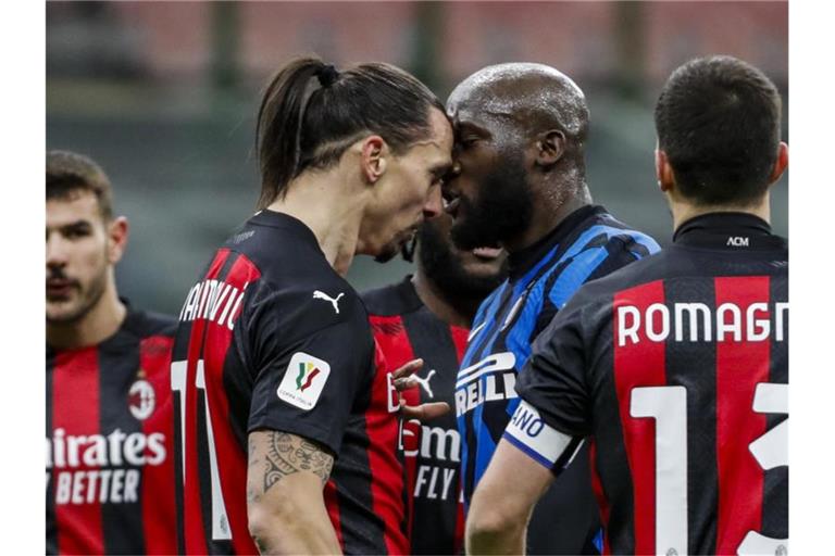 Zlatan Ibrahimovic und Romelu Lukaku gerieten im Januar aneinander. Foto: Antonio Calanni/AP/dpa