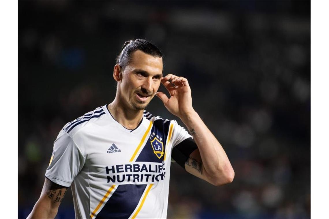 Zlatan Ibrahimovic von LA Galaxy wurde von der MLS für zwei Spiele gesperrt. Foto: Joel Marklund/Bildbyran via ZUMA Press