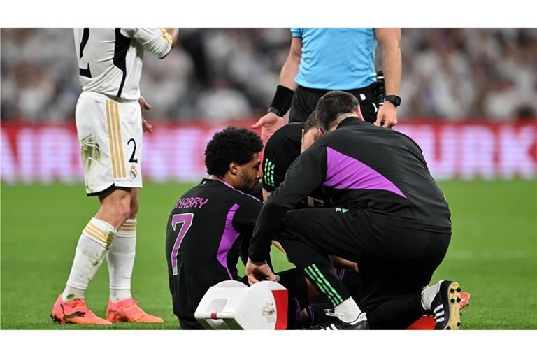 Zog sich im Champions-League-Rückspiel in Madrid einen Muskelbündelriss im linken, hinteren Oberschenkel zu: Serge Gnabry.