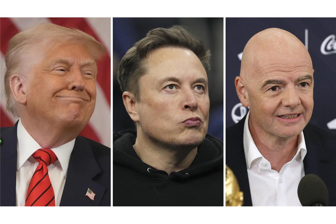 Elon Musk und Gianni Infantino bei Trumps Besuch in Riad Zu Gast in Saudi-Arabien: Donald Trump, Elon Musk und Gianni Infantino. (Archivbilder)