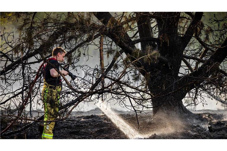 Zur Bekämpfung der Flammen baten die Niederlande nach Angaben der Behörden zum ersten Mal auch andere Länder um Hilfe.