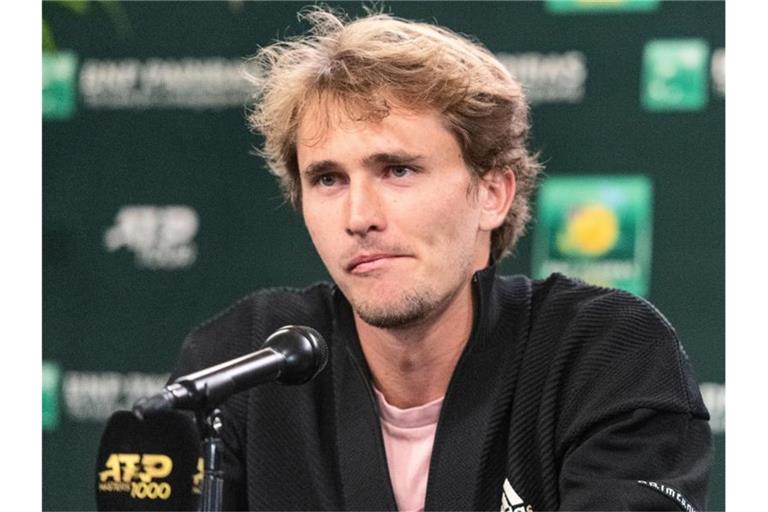 Zverev ist sein Ausraster in Acapulco vor zwei Wochen peinlich, wie er auf einer Pressekonferenz bekräftigt. Foto: Maximilian Haupt/dpa