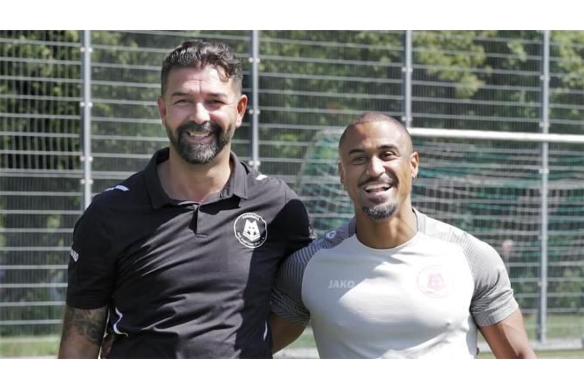 Zwei, die beim MTV Stuttgart neuen Schwung bringen sollen: der Trainer Sahin Üste und der Ex-Profi Rui Tiago Caldas De Carvalho (von links)