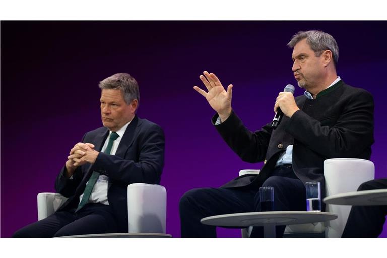 Zwei, die sich nicht schätzen: Ex-Grünen-Chef Robert Habeck und der bayerische Ministerpräsident Markus Söder.