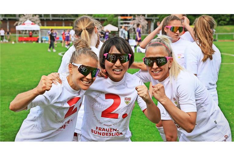Zwei dieser drei VfB-Spielerinnen verlassen das Team: die beiden  Olympiasiegerinnen Leonie Maier