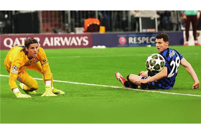 Zwei Spieler von Inter Mailand mit Bundesliga-Vergangenheit: Yann Sommer (li.) spielte einst in Mönchengladbach und München, Benjamin Pavard in Stuttgart und München.