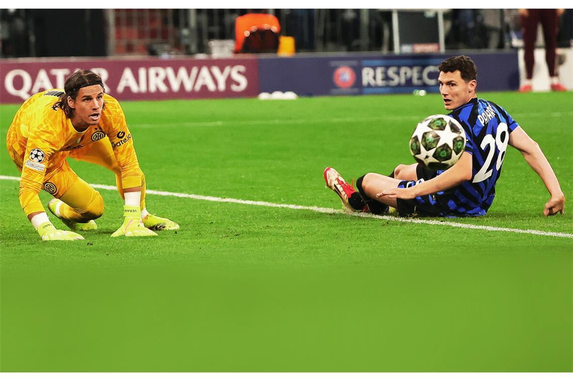 Klassentreffen dahoam Zwei Spieler von Inter Mailand mit Bundesliga-Vergangenheit: Yann Sommer (li.) spielte einst in Mönchengladbach und München, Benjamin Pavard in Stuttgart und München.