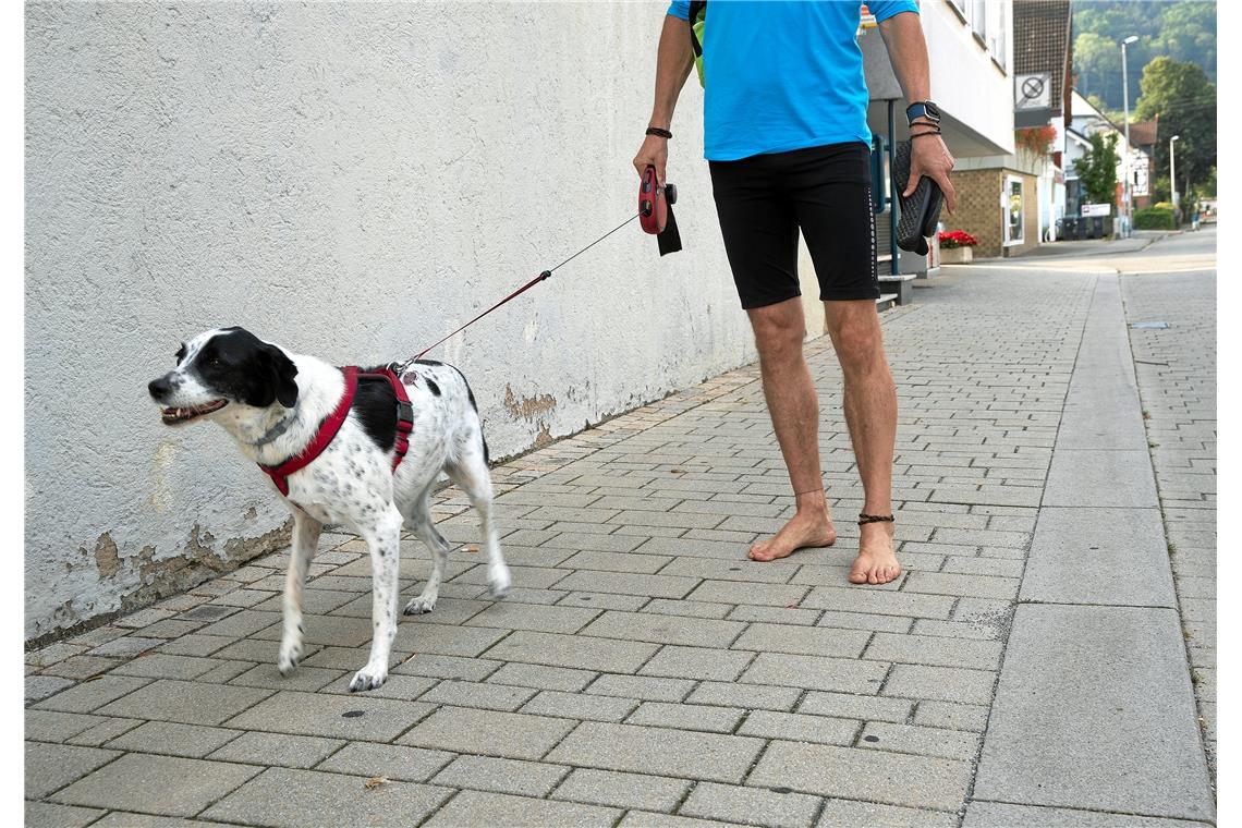 Zwei von knapp 500 Teilnehmern am Wandermarathon, der in Sulzbach an der Murr am...