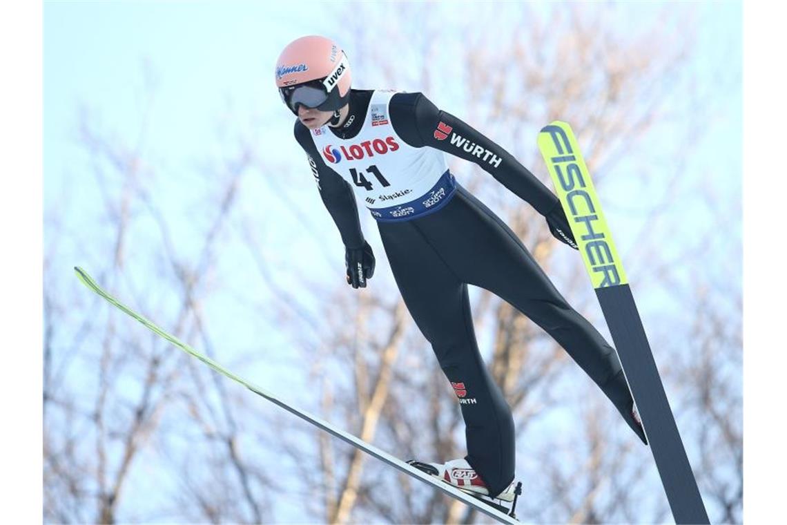 Zweiter beim Weltcup in Nischni Tagil: Karl Geiger aus Deutschland. Foto: Damian Klamka/ZUMA Wire/dpa