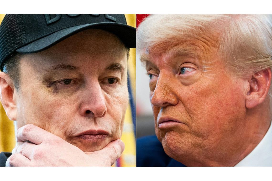 „Alles okay“: Trump relativiert Streit mit Musk Zwischen Elon Musk und Donald Trump herrscht dicke Luft (Symbolbild).