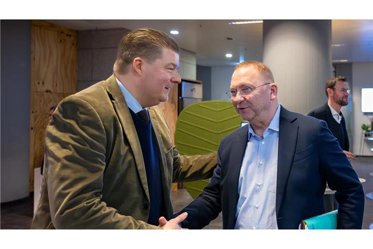 Zwischen Länder-Verhandlungsführer Andreas Dressel und Verdi-Chef Frank Werneke stimmt die Chemie. (Archivbild)