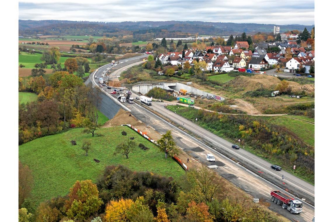 Zwischen Schöntaler Strasse und Murrtalviadukt.